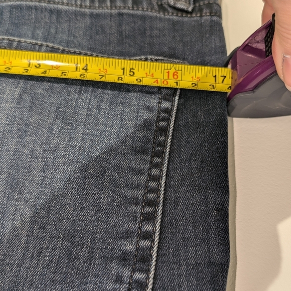 Express Hyper Stretch Distressed Slim Jeans – Dark Blue Wash – 33x30 – Excellent - Picture 6 of 9